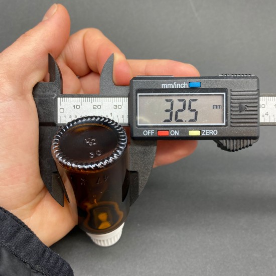 30 ml Kahverengi İçten Damlalıklı Cam Şişe Beyaz Kapak