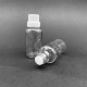 30 ml Şeffaf İçten Damlalıklı Cam Şişe Beyaz Kapak