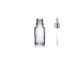 10ml Şeffaf Cam Damlalıklı Gümüş kapak BeyazEmzik