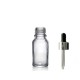 10ml Şeffaf Cam Damlalıklı Gümüş kapak Siyah Emzik