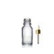 30ml Şeffaf Cam damlalıklı Gold kapak Beyaz Emzik