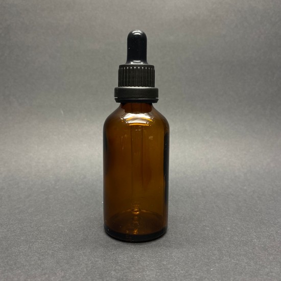 50ml kahverengi Cam Damlalıklı Siyah kapak Siyah Emzik