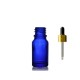 10ml Mavi Cam Damlalıklı Gold kapak Siyah Emzik