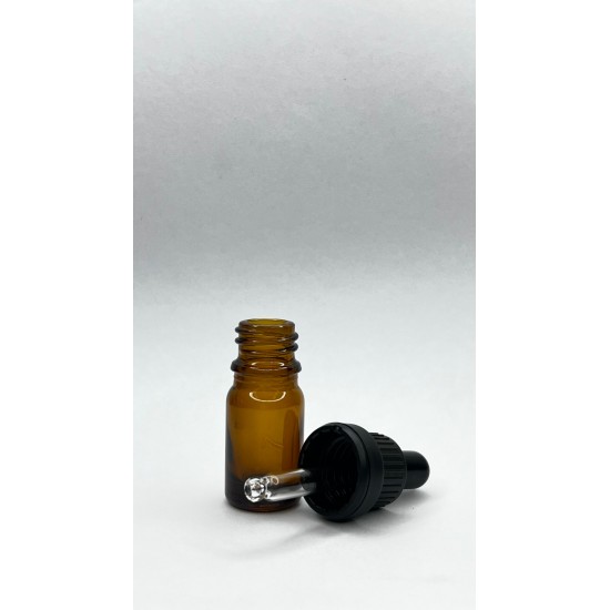 5ml kahverengi Cam Damlalıklı Siyah kapak Siyah Emzik