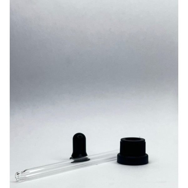 100 ml Kahverengi Cam Damlalıklı Şişe Siyah Kapak Siyah Emzik