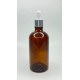 100 ml Kahverengi Cam Damlalıklı Şişe Gümüş Kapak Beyaz Emzik