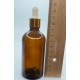 100 ml Kahverengi Cam Damlalıklı Şişe Gold Kapak Beyaz Emzik
