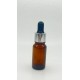 10 ml Kahverengi Cam Damlalıklı Şişe Gümüş Kapak Siyah Emzik