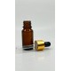 10 ml Kahverengi Cam Damlalıklı Şişe Gold Kapak Siyah Emzik