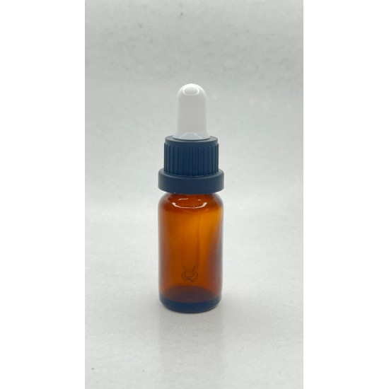 10 ml Kahverengi Cam Damlalıklı Şişe Siyah Kapak Beyaz Emzik