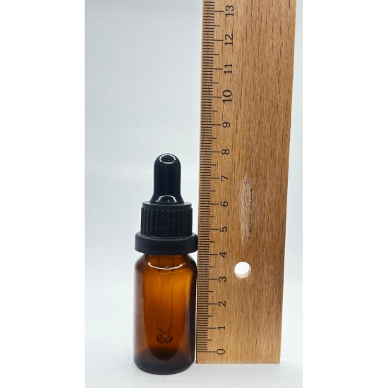 10 ml Kahverengi Cam Damlalıklı Şişe Siyah Kapak Siyah Emzik