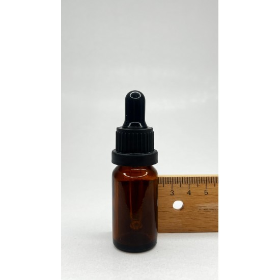 10 ml Kahverengi Cam Damlalıklı Şişe Siyah Kapak Siyah Emzik