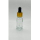 10 ml Şeffaf Cam Damlalıklı Gold Kapak Siyah Emzik