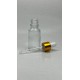 10 ml Şeffaf Cam Damlalıklı Gold Kapak Beyaz Emzik
