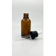 20 ml Kahverengi Cam Damlalıklı Şişe Siyah Kapak Beyaz Emzik