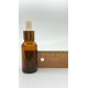 20 ml Kahverengi Cam Damlalıklı Şişe Gold Kapak Beyaz Emzik