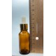 20 ml Kahverengi Cam Damlalıklı Şişe Gold Kapak Beyaz Emzik