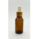 20 ml Kahverengi Cam Damlalıklı Şişe Gold Kapak Beyaz Emzik