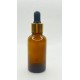 30 ml Kahverengi Cam Damlalıklı Şişe Gold Kapak Siyah Emzik