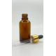 30 ml Kahverengi Cam Damlalıklı Şişe Gold Kapak Siyah Emzik