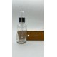 30 ml Şeffaf Cam Damlalıklı Şişe Gümüş Kapak Beyaz Emzik