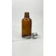 50 ml Kahverengi Cam Damlalıklı Şişe Gümüş Kapak Beyaz Emzik