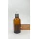 50 ml Kahverengi Cam Damlalıklı Şişe Gümüş Kapak Beyaz Emzik