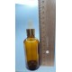50 ml Kahverengi Cam Damlalıklı Şişe Gold Kapak Beyaz Emzik