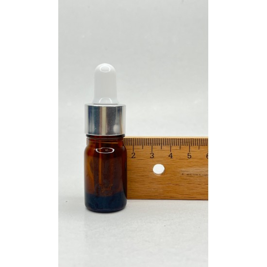 5ml kahverengi Cam Damlalıklı Gümüş kapak BeyazEmzik