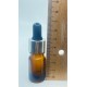 5 ml Kahverengi Cam Damlalıklı Gümüş Kapak Siyah Emzik