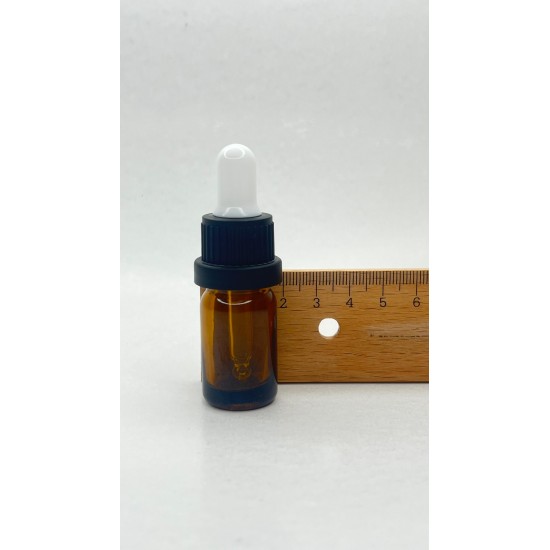 5 ml Kahverengi Cam Damlalıklı Şişe Siyah Kapak Beyaz Emzik 