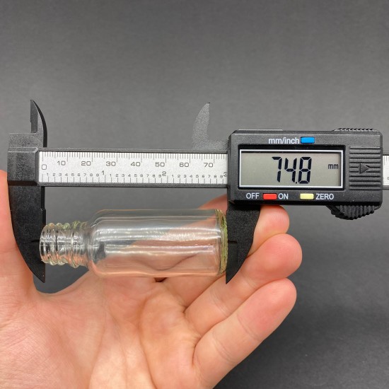 20ml Şeffaf Şişe Düz kapaklı