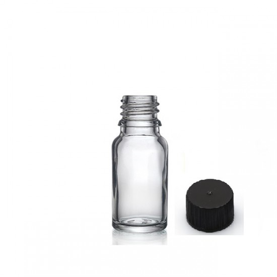 10ml Şeffaf Şişe Düz kapaklı