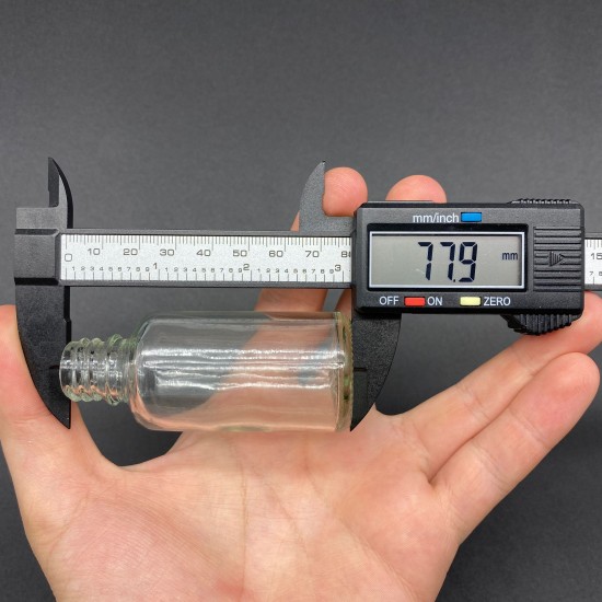 30ml Şeffaf Şişe Düz kapaklı