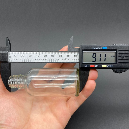 50ml Şeffaf Şişe Düz kapaklı