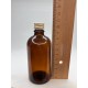 100 ml Kahverengi Cam Şişe Gold Metal Düz Kapaklı