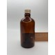 100 ml Kahverengi Cam Şişe Gold Metal Düz Kapaklı