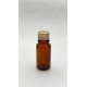 10 ml Kahverengi Cam Şişe Gold Metal Düz Kapaklı