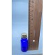 10 ml Mavi Cam Şişe Gold Metal Düz Kapaklı
