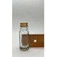 10 ml Şeffaf Cam Şişe Gold Metal Düz Kapaklı