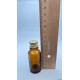 20 ml Kahverengi Cam Şişe Gold Metal Düz Kapaklı