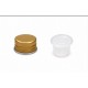20 ml Mavi Cam Şişe Gold Metal Düz Kapaklı