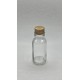 20 ml Şeffaf Cam Şişe Gold Metal Düz Kapaklı