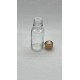 20 ml Şeffaf Cam Şişe Gold Metal Düz Kapaklı