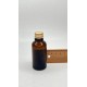 30 ml Kahverengi Cam Şişe Gold Metal Düz Kapaklı