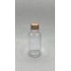 30 ml Şeffaf Cam Şişe Gold Metal Düz Kapaklı