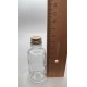 30 ml Şeffaf Cam Şişe Gold Metal Düz Kapaklı