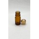 5 ml Kahverengi Cam Şişe Gold Metal Düz Kapaklı