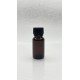 10 ml Kahverengi (Amber) Cam Şişe Siyah Plastik Düz Kapaklı