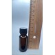 10 ml Kahverengi (Amber) Cam Şişe Siyah Plastik Düz Kapaklı